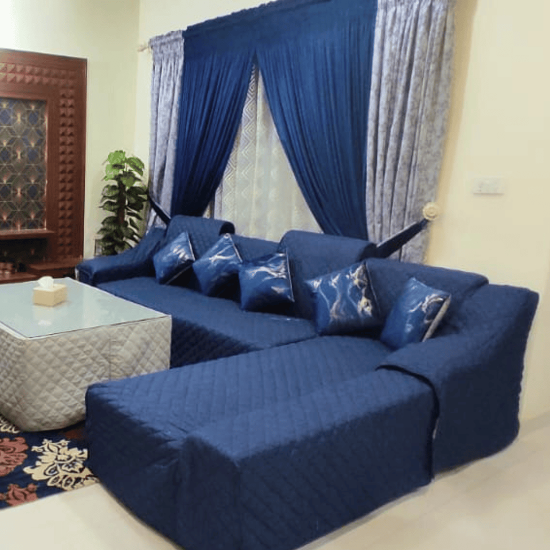Premium Custom L Shape Sofa Cover – Quilted Sofa Protector | Made to Measure | Trendy Pakistan - Trendy Pakistan