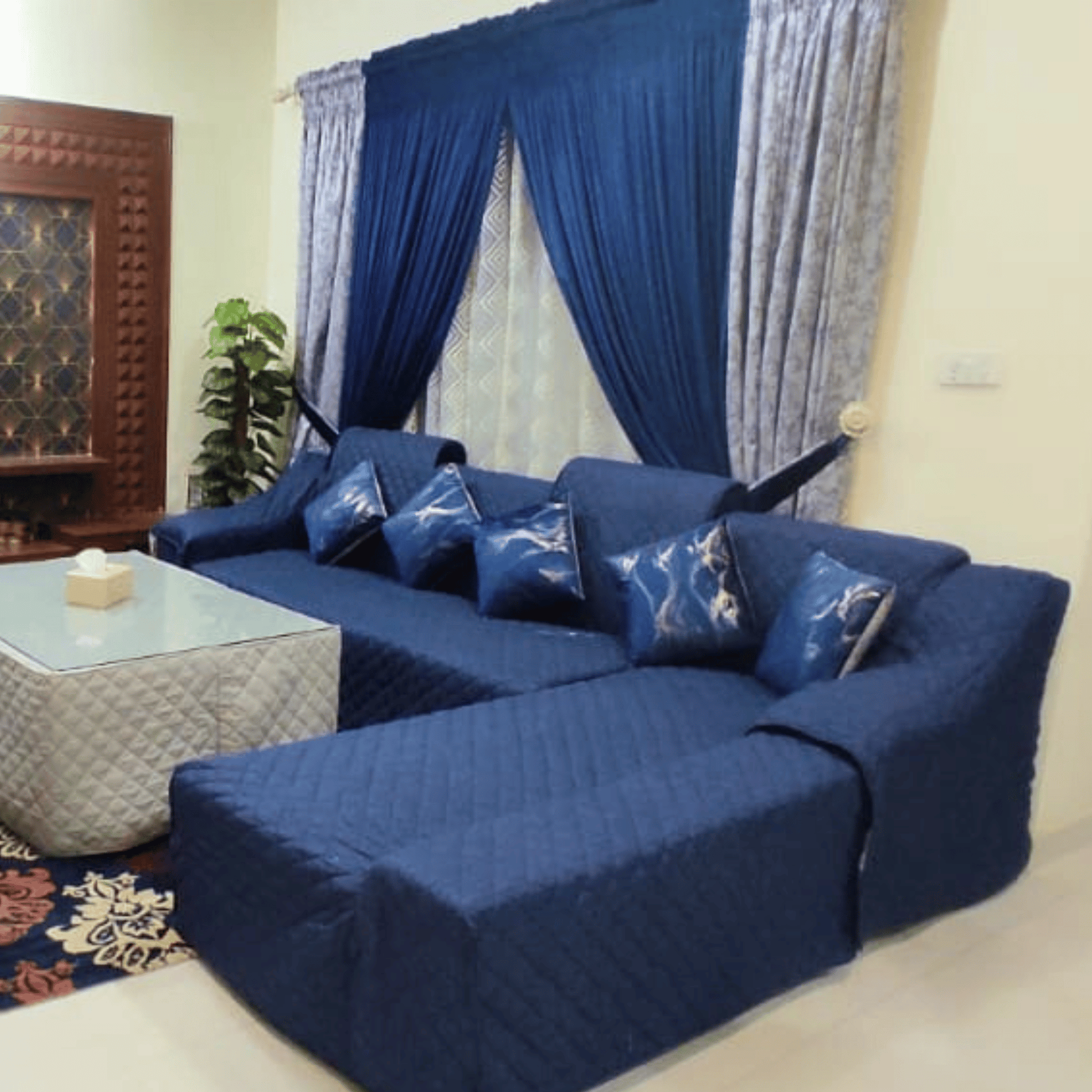 Premium Custom L Shape Sofa Cover – Quilted Sofa Protector | Made to Measure | Trendy Pakistan - Trendy Pakistan