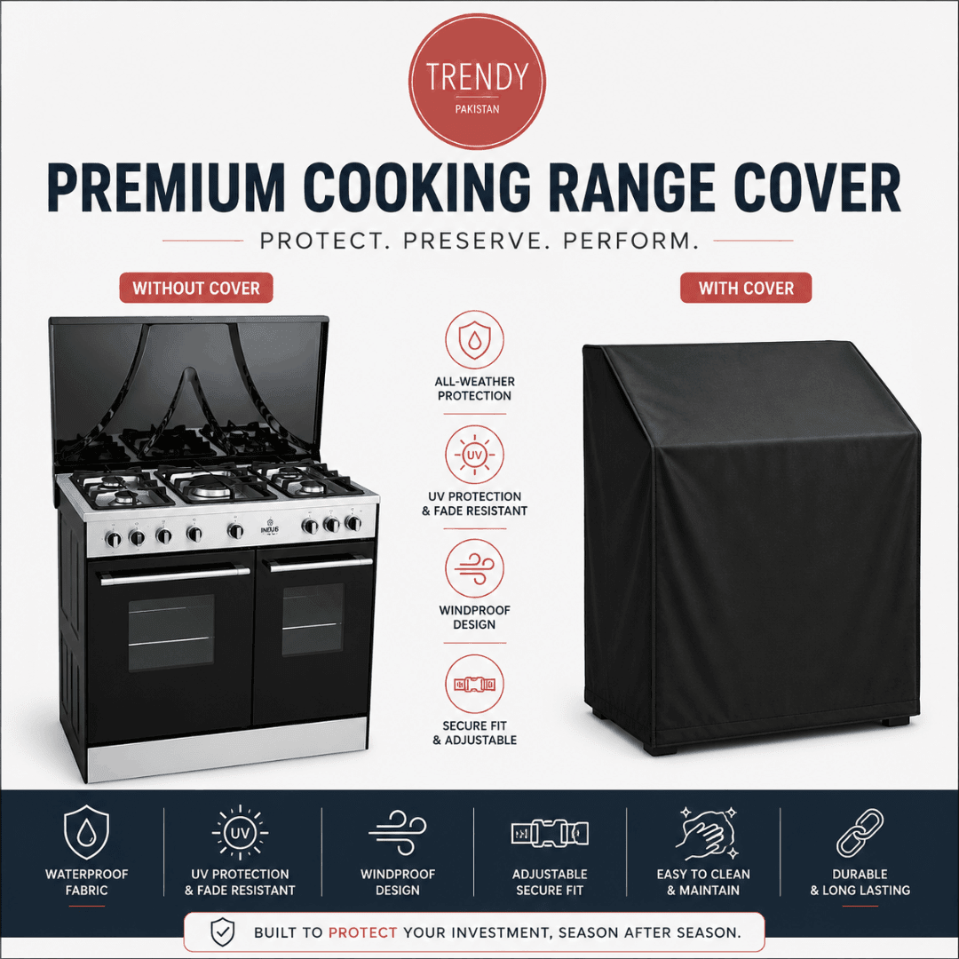 Premium Waterproof Cooking Range Cover – Customized Outdoor Stove & Oven Protector | Dustproof UV Resistant Cover by Trendy Pakistan - Trendy Pakistan