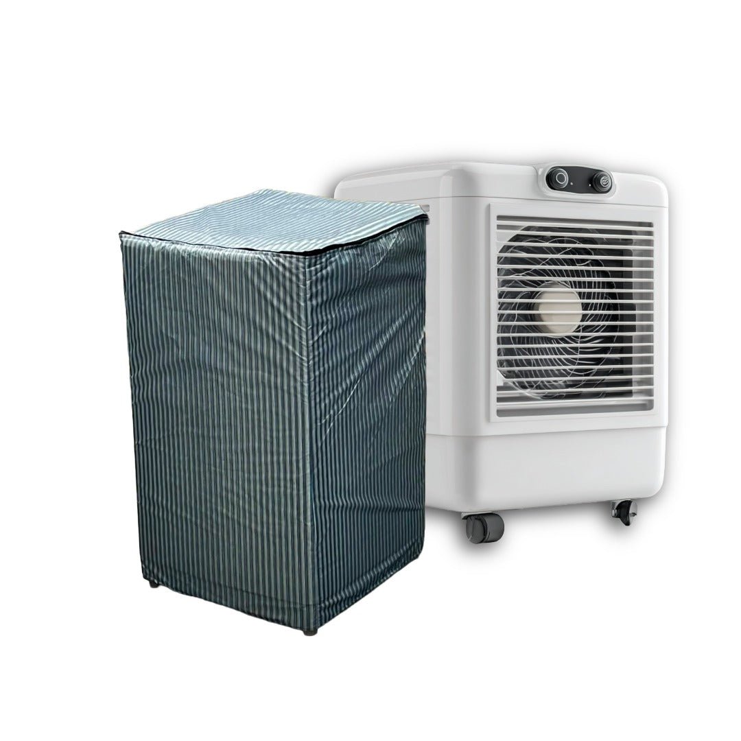 Premium Waterproof Grey Stripe Air Cooler Cover – Custom Size Dustproof Cooler Cover in Pakistan - Trendy Pakistan