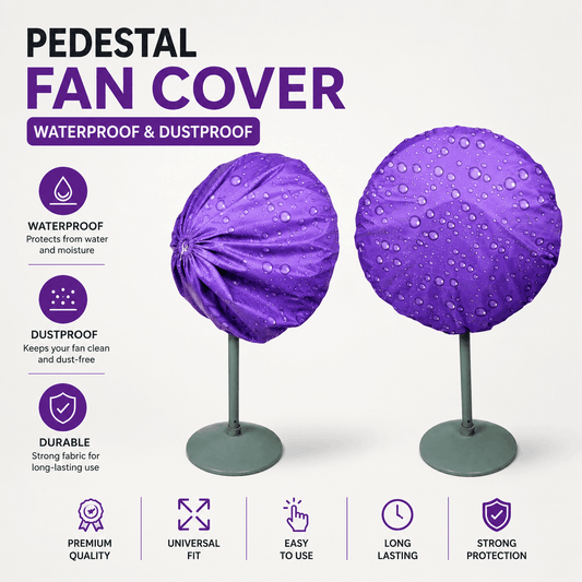 Purple Pedestal Fan Cover – Waterproof, Dustproof & Washable Fabric - Trendy Pakistan