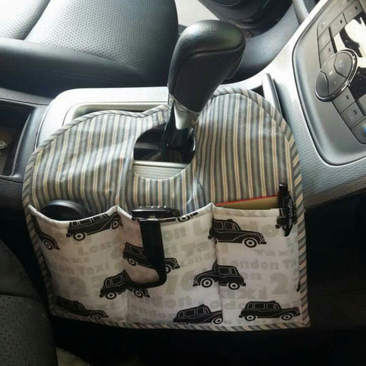 Car Mobile Holder & Organizer for Gear Area – Premium Utility Pouch for All Cars | Trendy Pakistan