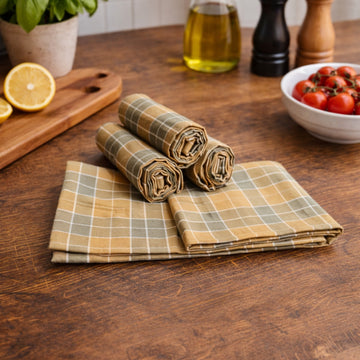 Kitchen Towell Brown Check