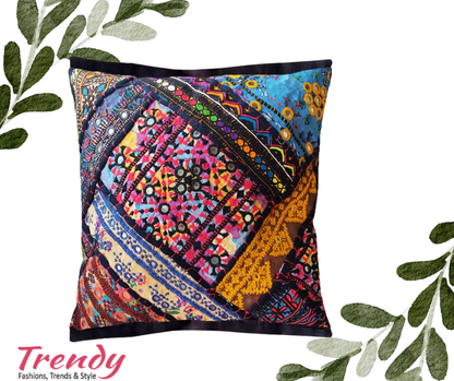 Sindhi Style Handmade Cushion Cover - Trendy Pakistan