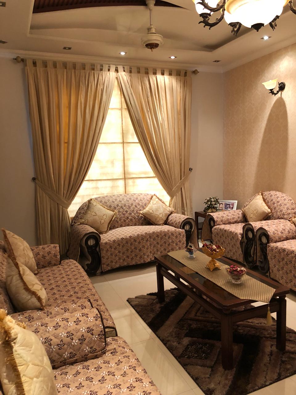 Sofa Cover Online in Pakistan Brown Printed Sofa Cover | All format Sofa Covers available - Trendy Pakistan