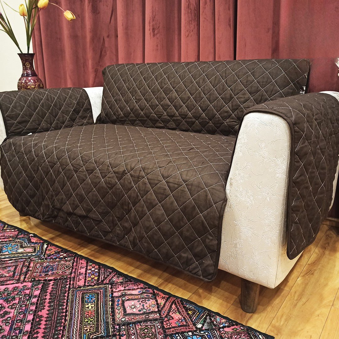 Sofa Cover Online in Pakistan Quilted Reversible Couch Cover - Trendy Pakistan