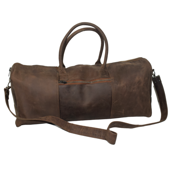 Original Leather Duffel Bag Gym Bag Brown - Trendy Pakistan