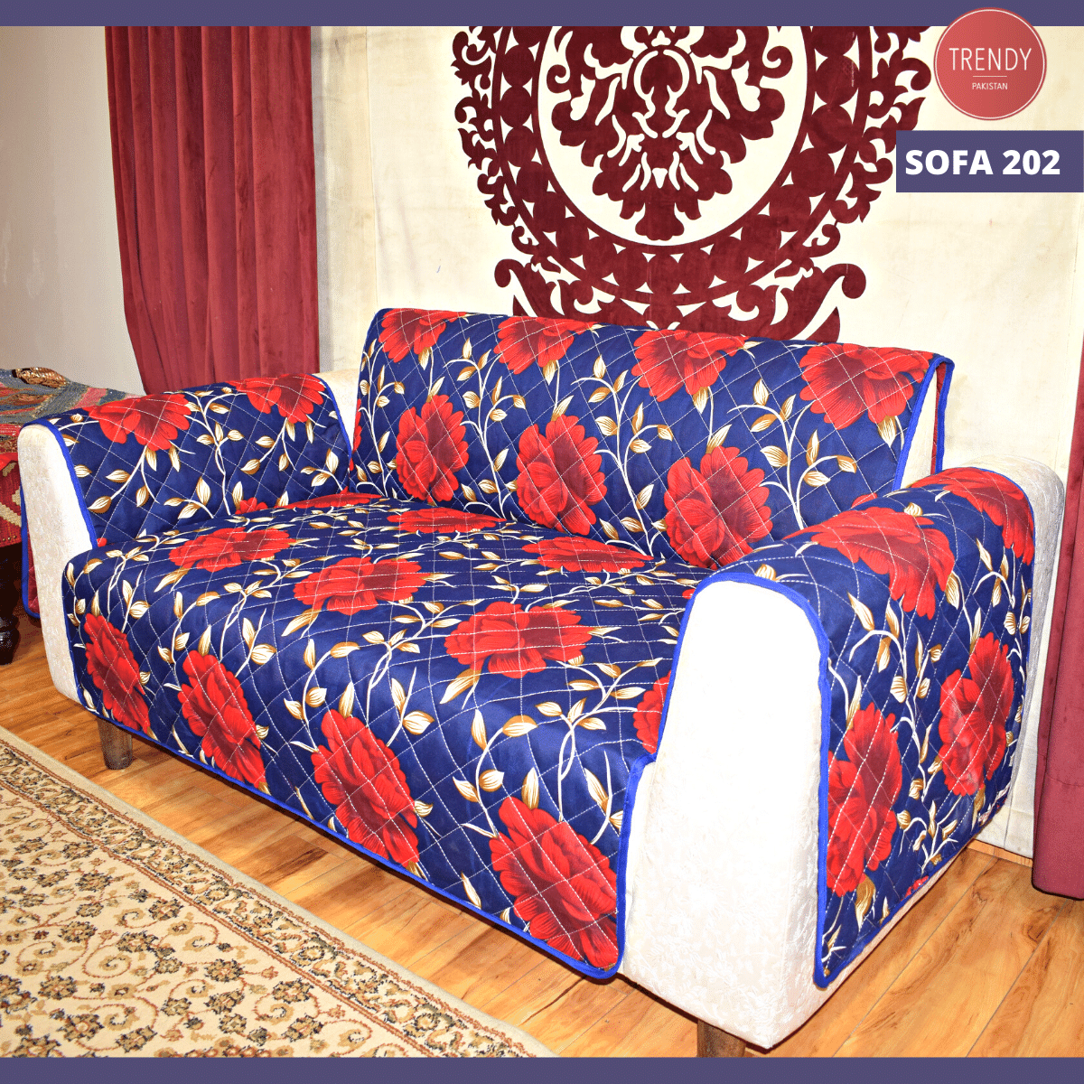 Quilted Fabric Sofa Cover - Trendy Pakistan