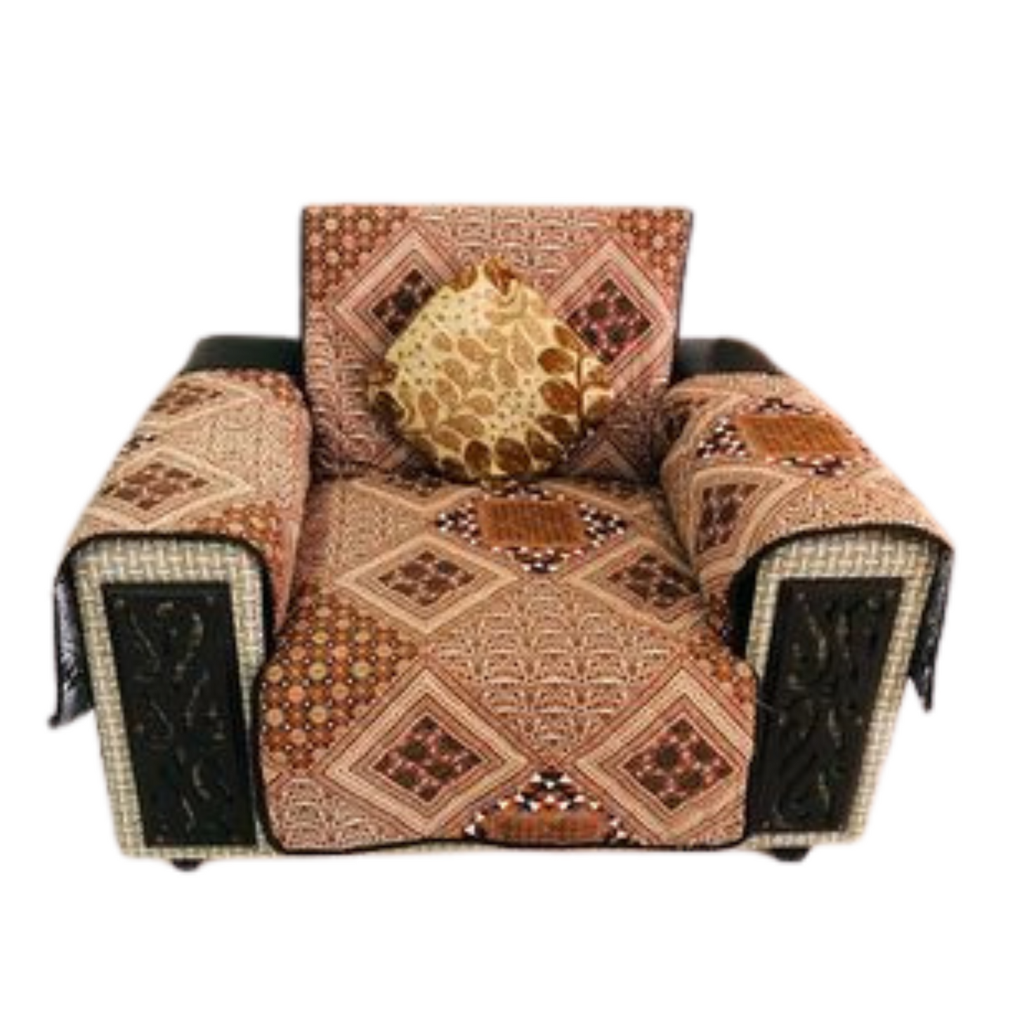 Brown Printed Reversible Sofa Cover Online in Pakistan