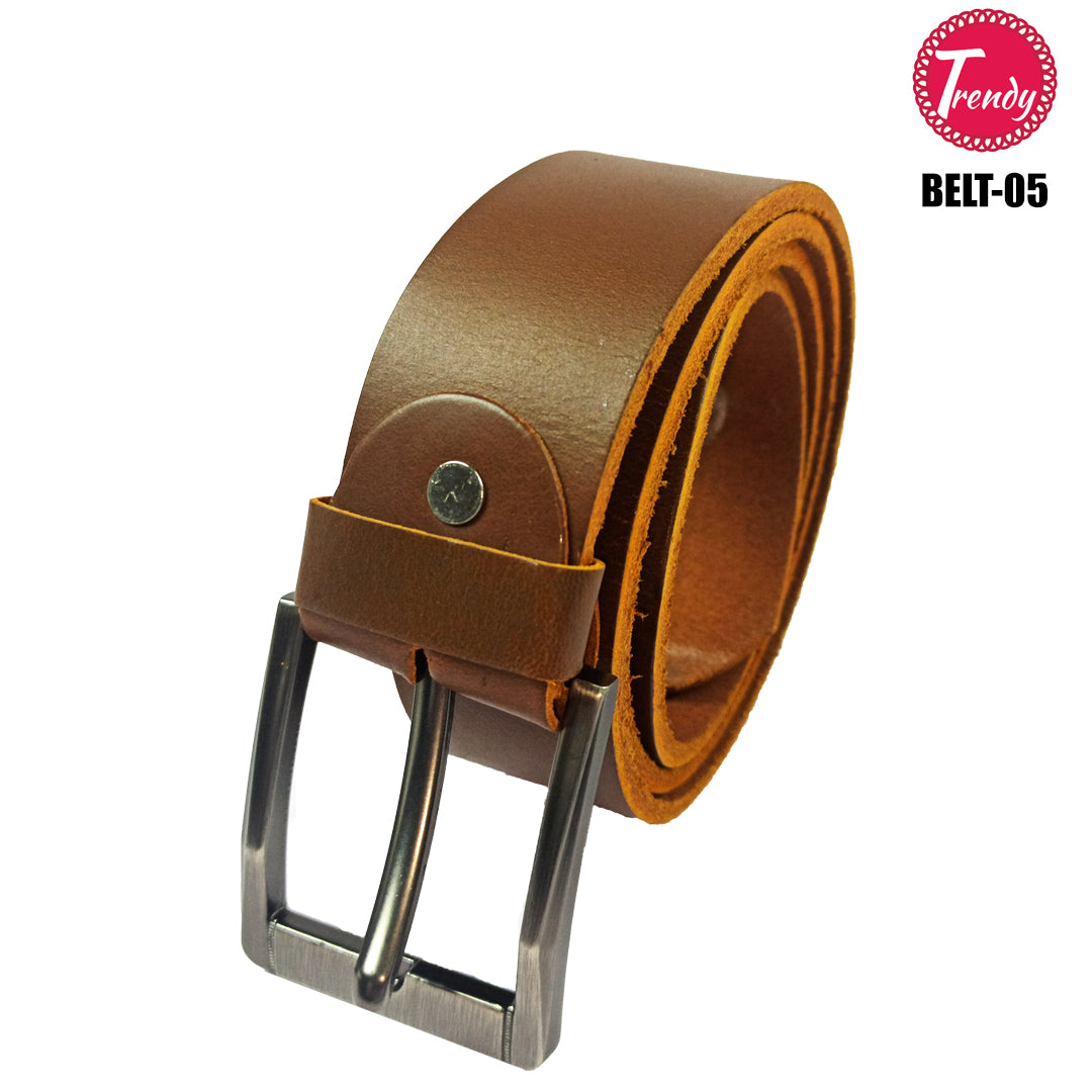 Orignal Leather Mustered Belt-BLT-05 - Trendy Pakistan