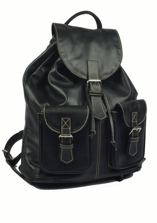 Genuine Leather Retro Rucksack Bag Back Pack for School & College - Trendy Pakistan
