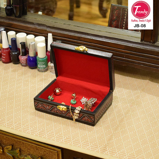 Hand Crafted Jewelry Box Lacquer Art JB-08 - Trendy Pakistan