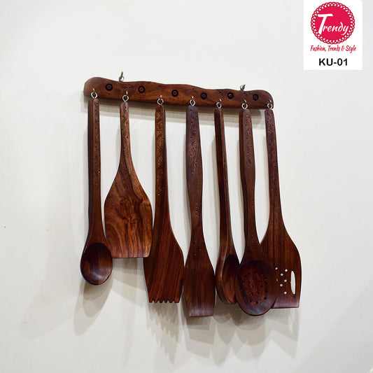 Handmade Cooking Spoon Set (Pack of 7) - Trendy Pakistan