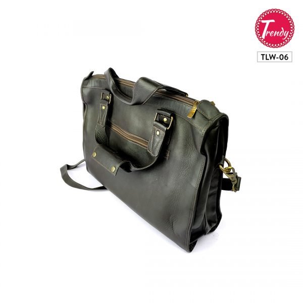 Most Executive Original Leather Office Bag in Black - Trendy Pakistan