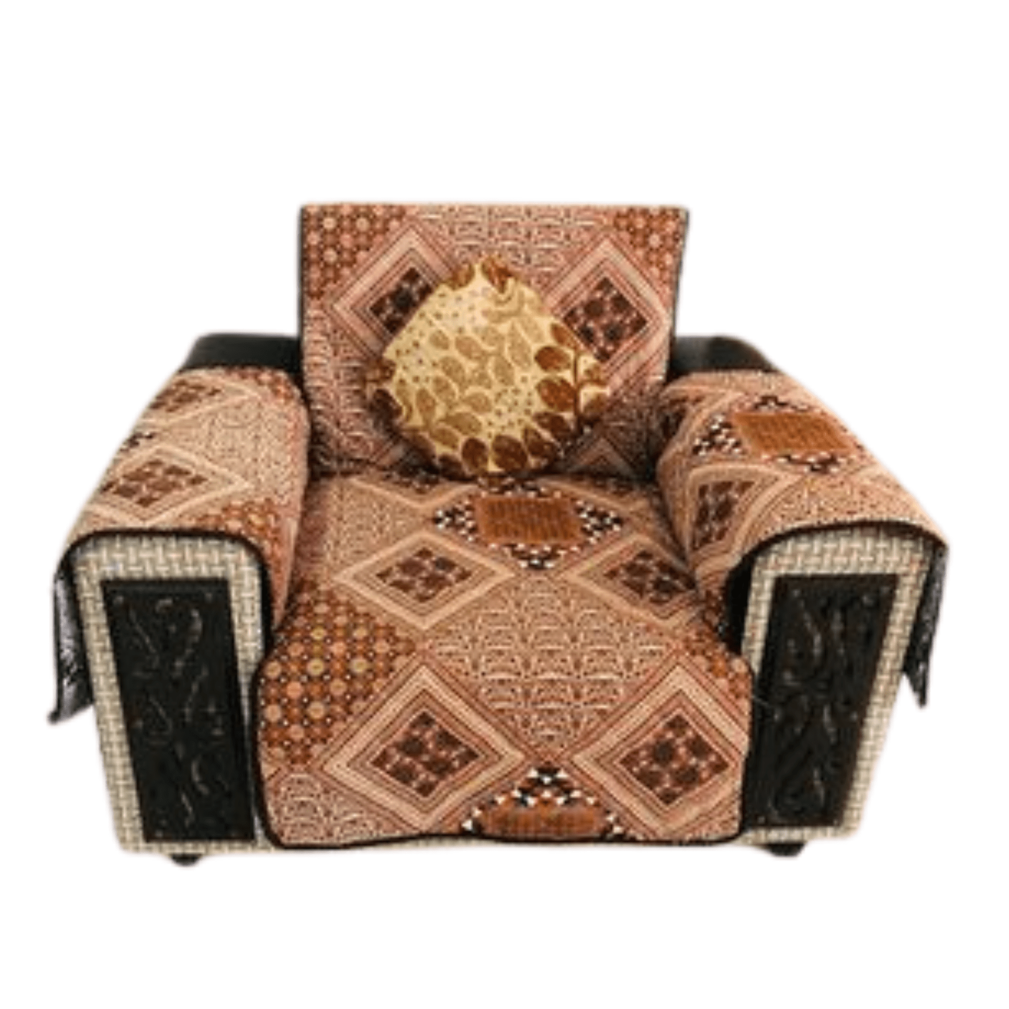 Brown Printed Reversible Sofa Cover Online in Pakistan - Trendy Pakistan