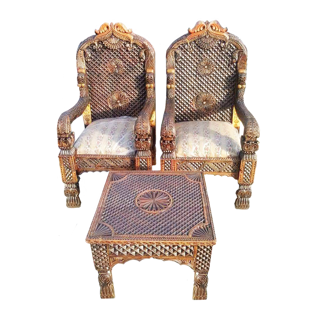 Bedroom Chair Set With Table Original Swati Traditional Style
