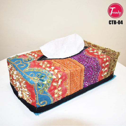 New Design Hand Embroidery Fabric Tissue Box Cover - Trendy Pakistan