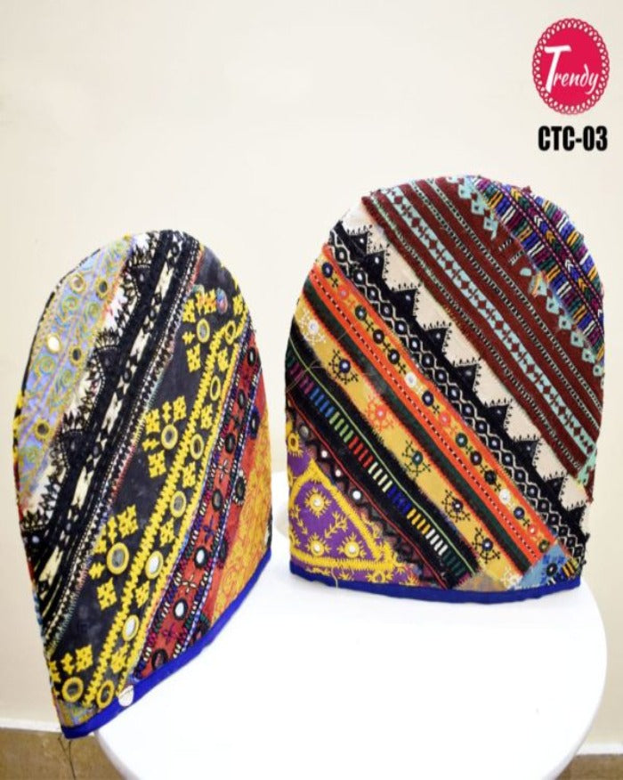 Sindhi Hand Crafted Embroidery Tea Cozy Pair CTC-03 - Trendy Pakistan