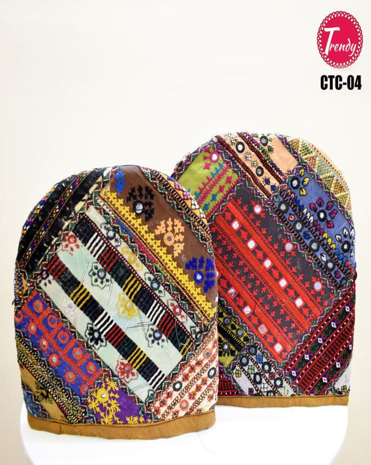 Sindhi Hand Crafted Embroidery Tea Cozy Pair CTC-04 - Trendy Pakistan