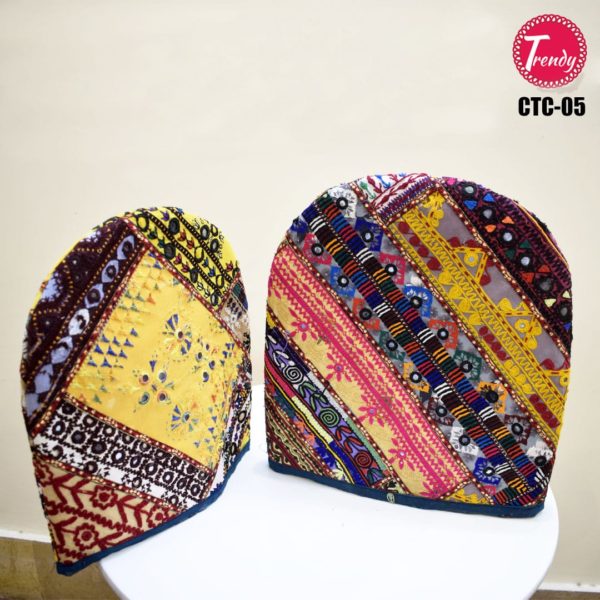 Sindhi Hand Crafted Embroidery Tea Cozy Pair CTC-05 - Trendy Pakistan