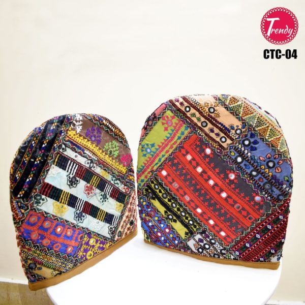 Sindhi Hand Crafted Embroidery Tea Cozy Pair CTC-04 - Trendy Pakistan