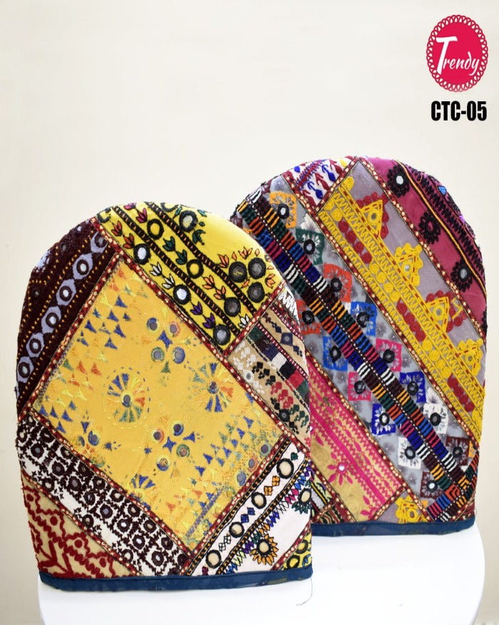 Sindhi Hand Crafted Embroidery Tea Cozy Pair CTC-05 - Trendy Pakistan