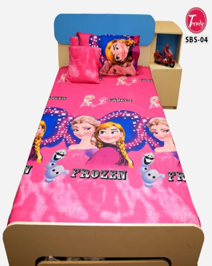 Barbie Doll Printed Single Bed Sheet Kids Bedding