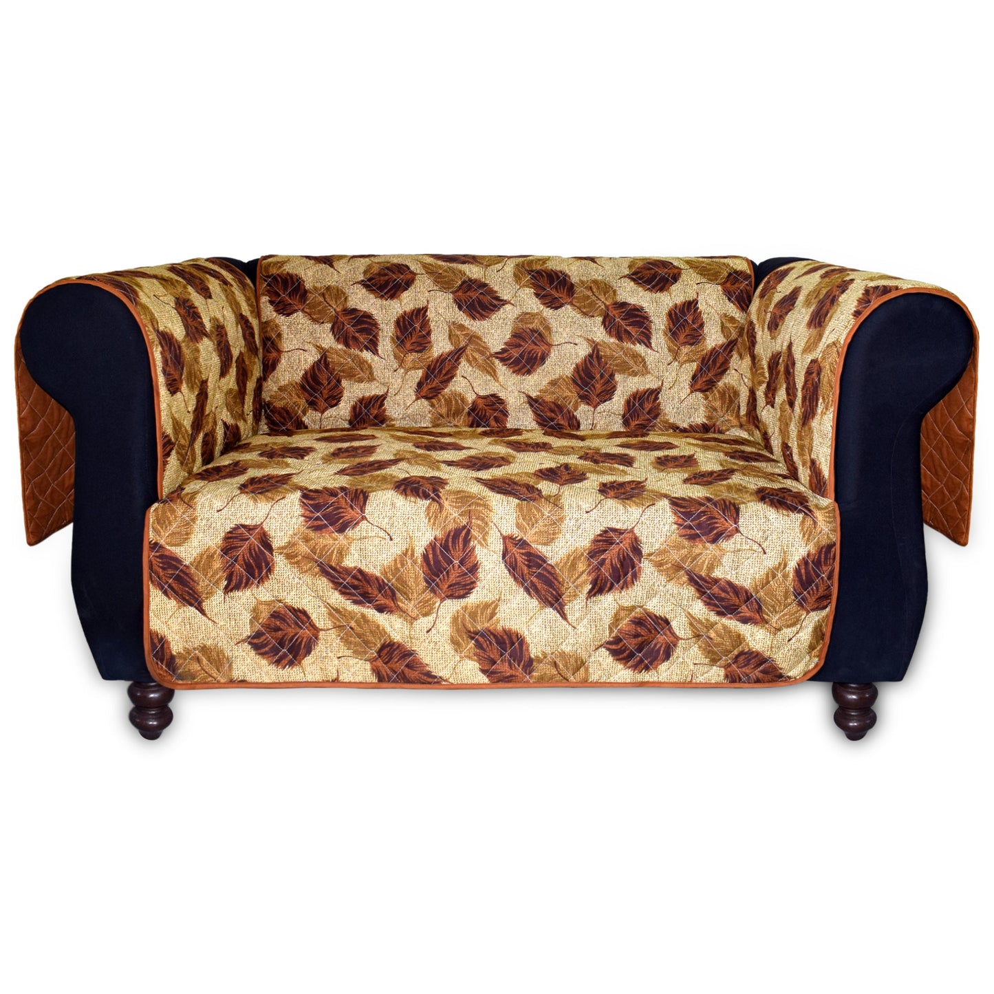 Brown Leaf Reversible Sofa Cover Online in Pakistan