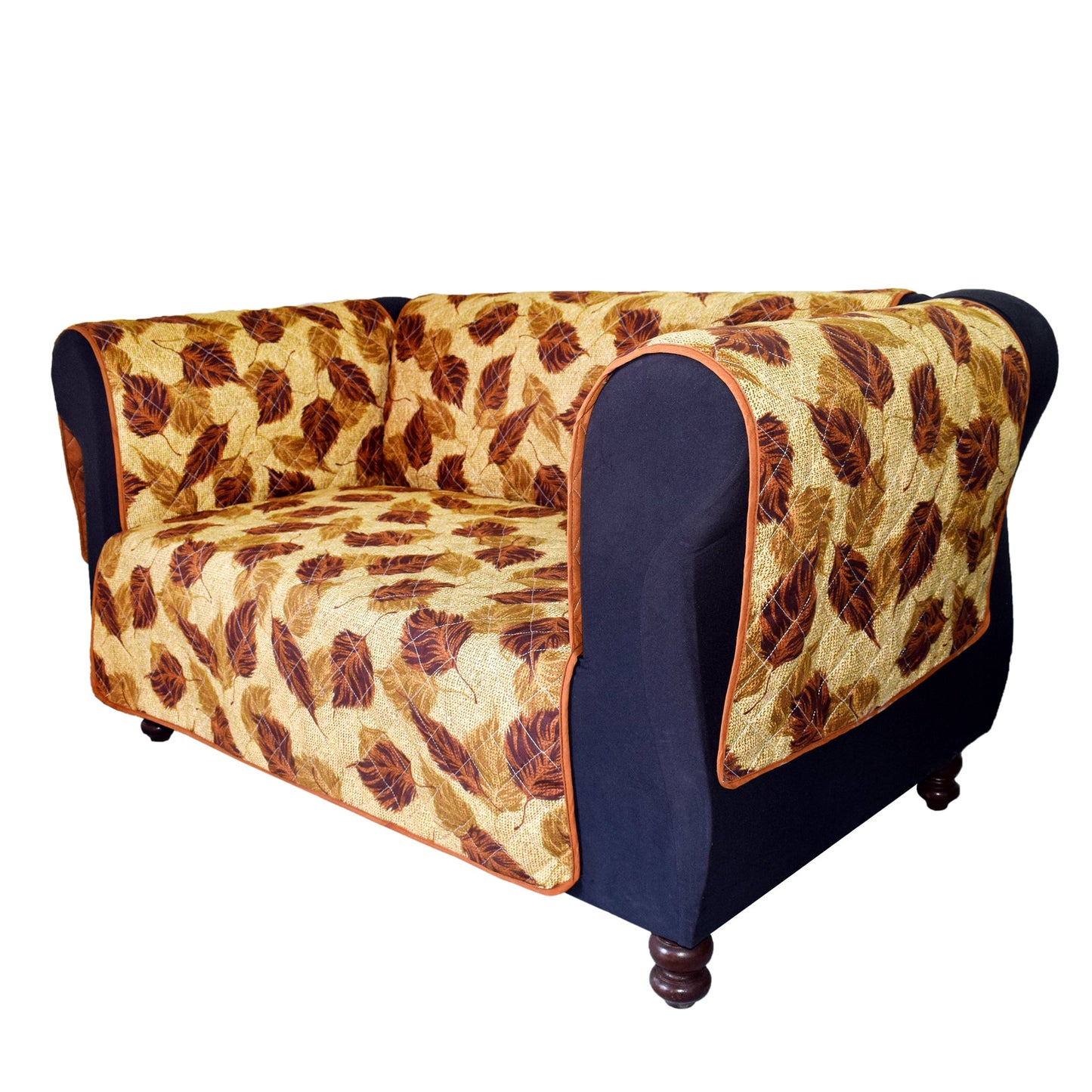 Brown Leaf Reversible Sofa Cover Online in Pakistan