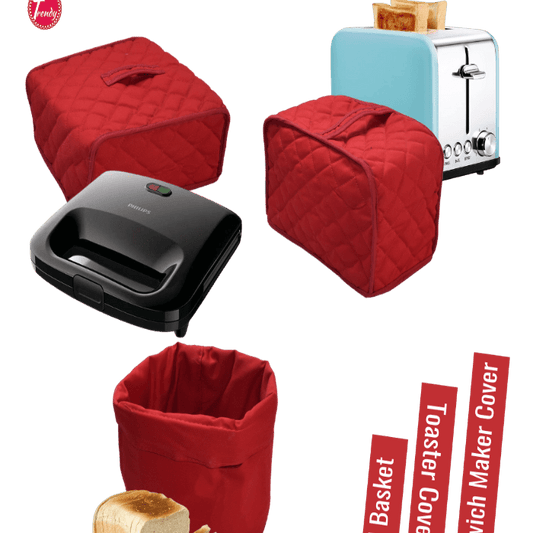 Toaster Cover Sandwich Maker Cover Bread Basket Pack of 3 - Trendy Pakistan