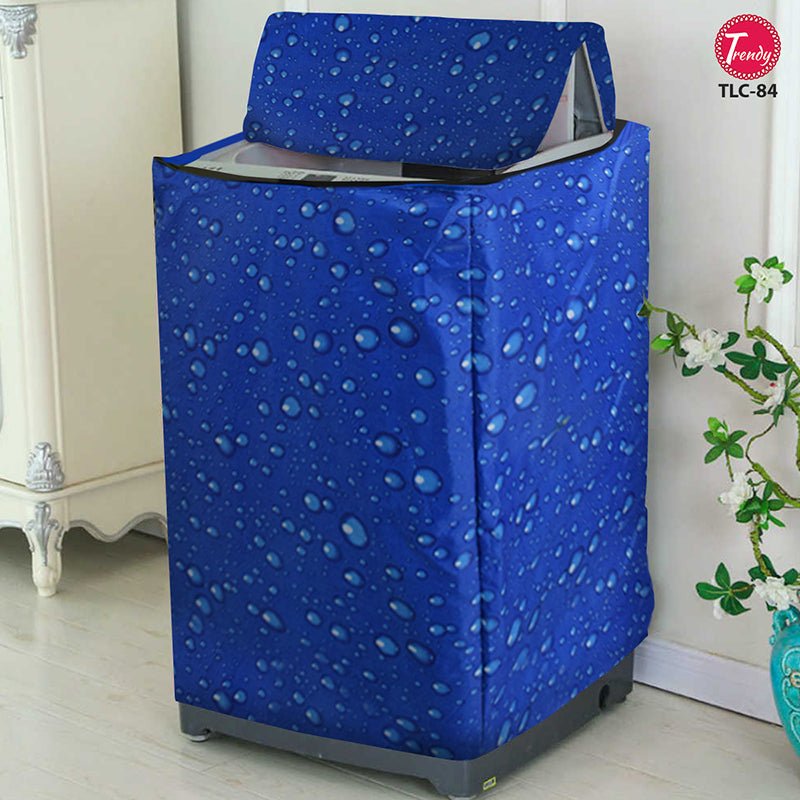 Top Load Washing Machine Cover Protector Blue Print - Trendy Pakistan