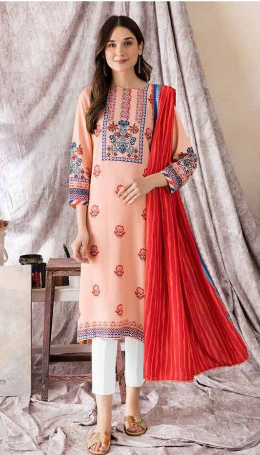 Un-stitched 3-PC Karandi